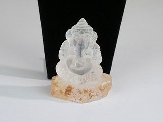 Himalayan Clear Quartz Crystal Ganesha~ Lord Ganesh Statue, Crystal Carving