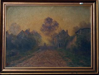 LANDSCAPE OIL PAINTING (OLD IN THE BACK)