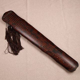 WOOD CARVED ZITHER