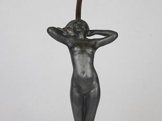 1928 Art Deco Nude Lamp