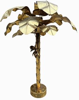 Post Modern Brass Palm Tree Sculpture 