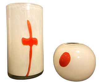 Post Modern Art Glass Vases HENRY DEAN