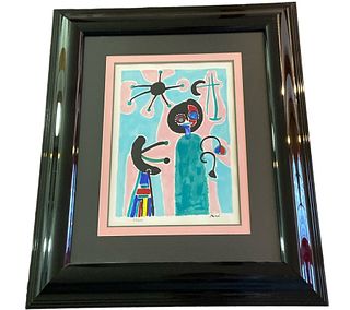 Signed and Numbered Abstract Aquatint, after MIRO