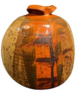Large Signed Mid Century Studio Pottery Vase 