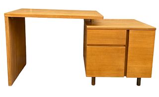 Mid Century Revolving Desk Writing Table After GEORGE NELSON