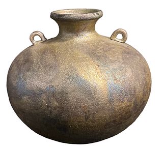 Small TONY EVANS RAKU Ceramic Vase