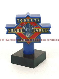1980s Australia Tooheys Blue Label Light 3¼ Inch Tap Handle