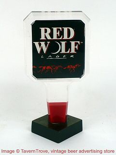 1990s Anheuser Busch Test Label Red Wolf Beer 6 Inch Tap Handle