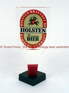 1990s Germany Hamburg Holsten Bier 5½ Inch Acrylic Tap Handle