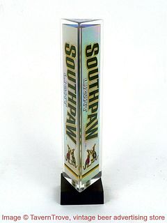 1990s Miller Southpaw Light 7¾" Acrylic Prism Triangle Tap