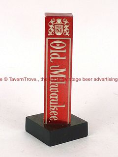 1970s Sold Milwaukee Beer 4½ Inch Plastic Tap Handle