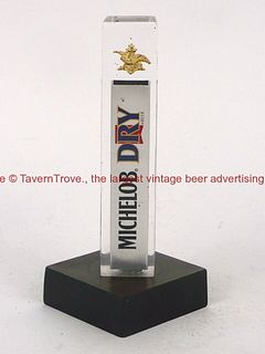 1980s Michelob Dry 4 Inch Acrylic Tap Handle