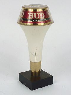 1970s Budweiser "Bud" Beer (Cracked) 5½ Inch Round Tap Handle