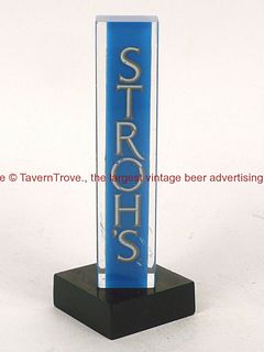 1980s Stroh's Light Beer 5 Inch Acrylic Shotgun Tap Handle