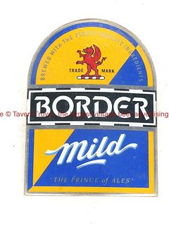 1980s England Border Mild Beer 4¼ Inch Metal Pump Clip