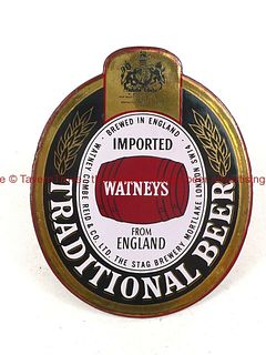 1980s England Watney's Traditional Beer 3¾ Inch Pump Clip