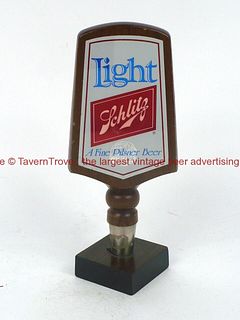1990s Schlitz Light 6½ Inch Wood Tap Handle