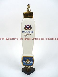 V2 1990s Canada Molson Golden Beer 13" Ceramic Tap Handle