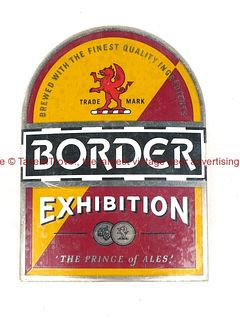1980s England Border Exhibition Beer 4¼ Inch Metal Pump Clip