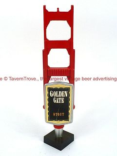 1990s Golden Gate Stout 11¼ Inch Metal Tap Handle