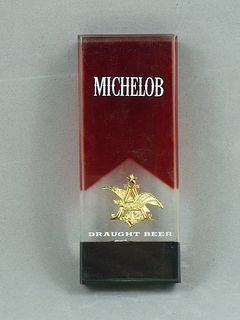 1970s Michelob Beer 5 Inch Red Fade Lucite Tap Handle
