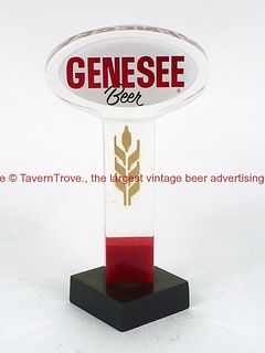 1980s Rochester Ny Genesee Beer (White) ~6 Inch Acrylic Tap