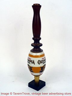 1960s Washington Olympia Beer Deluxe 12" Porcelain & Wood Tap Handle