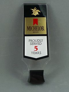 New 1980s Michelob Beer Served 5 Years 8¼ Inch Lucite Tap Handle