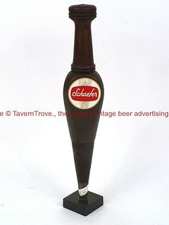 Tall 1970s Schaefer Beer 13 Inch &#39;Wood&#39; Tap