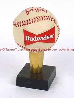 1990s Budweiser Figural Baseball "This Bud's For You" 4 Inch Tap
