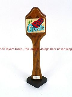 1980s Stevens Point Contract Red Granite Beer 9¼" Wood Tap