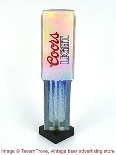 1980s Coors Light Silver Bullet Can Glittery 9 Inch Acrylic Tap