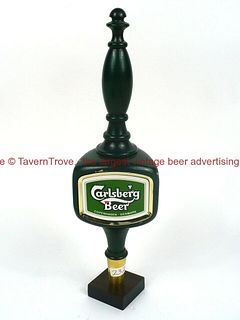 1970s Carlsberg Beer 12½ Inch Tri-Corner Wood Tap