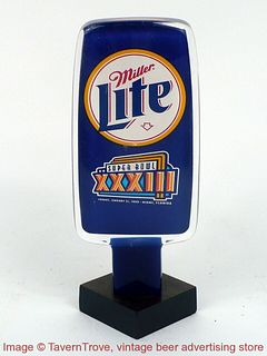 1999 Miller Lite Beer Super Bowl Xxxiii Football 6½" Acrylic Tap
