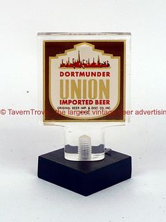 1970s Germany Dortmunder Union Beer 3¾ Inch Acrylic Tap Handle