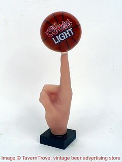 1990s Coors Light Basketball Hand Finger 7½ Inch Acrylic Tap Handle