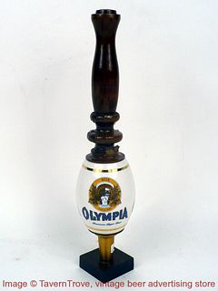 1980s Washington Olympia Beer Deluxe 12" Porcelain & Wood Tap Handle