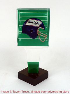 1990s Bud Dry Blue Football Helmet 5¾" Acrylic Tap Handle