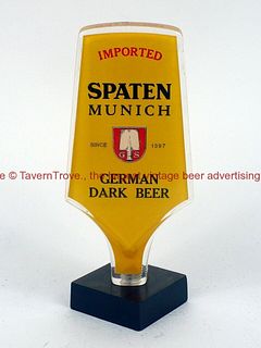 1970s Germany Spaten Dark Munchen Imported 6 Inch Acrylic Tap