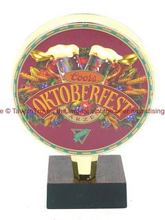 1980s Coors Oktoberfest Marzen 4¾ Inch Tap Handle Topper