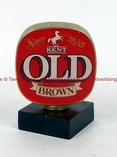 1980s Australia Blonde Kent Old Brown 3¼ Inch Plastic Tap Handle