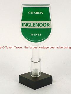 ©1989 Inglenook Chablis Wine 6 Inch Acrylic Tap Handle