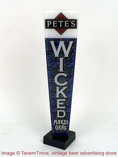 1980s Pete's Wicked Mardi Gras 10" Acrylic Tap Handle