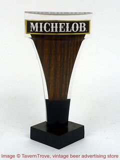 Gorgeous 1980s Michelob Beer 5¾ Inch Wood Grain Acrylic Tap Handle