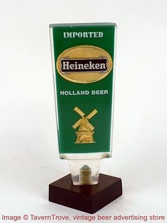 1970s Heineken Holland Beer (No Cameo) 6 Inch Acrylic Tap Handle
