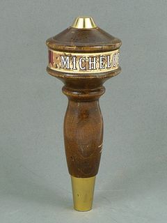 New In Bag 1970s Fabulous Michelob Beer 6¼ Inch Wooden Tap Handle