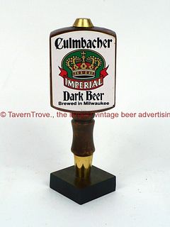 1980s Milwaukee Culmbacher Dark Beer 6½ Inch Wood Tap Handle