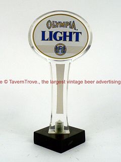 1970s Washington Olympia Light Beer 6½ Inch Acrylic Tap
