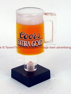 1980s Coors Extra Gold Figural Mug 4½ Inch Acrylic Tap