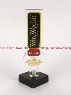 1990s William Wycliff Rose Wine 6 Inch Wood Tap Handle